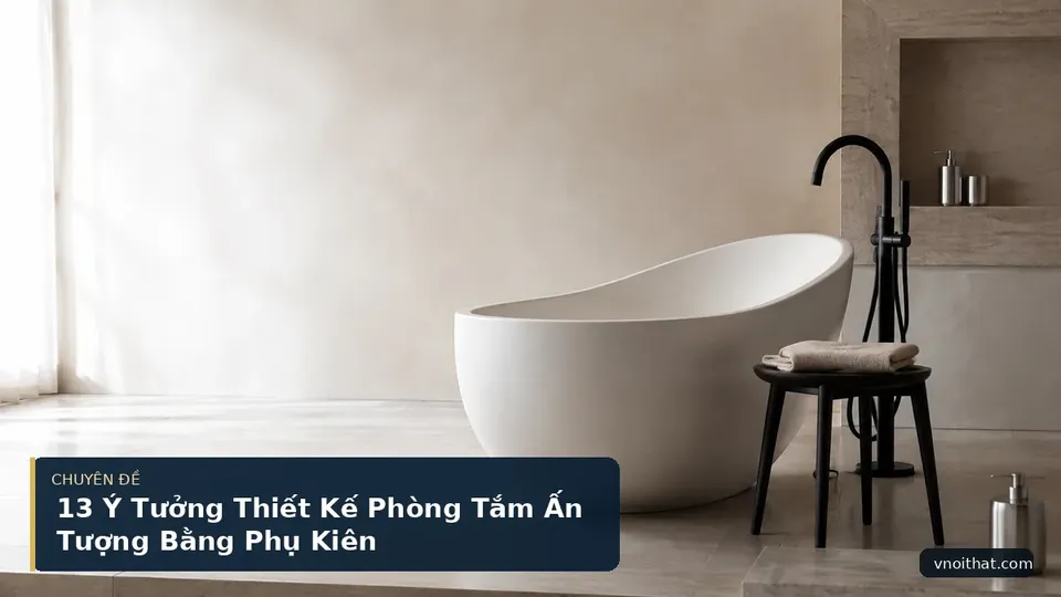 13 Ý Tưởng Thiết Kế Phòng Tắm Ấn Tượng Bằng Phụ Kiên