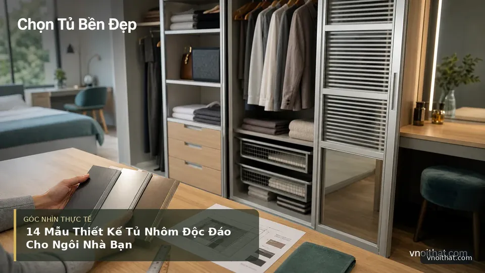 14 Mẫu Thiết Kế Tủ Nhôm Độc Đáo Cho Ngôi Nhà Bạn — hình minh họa nội thất