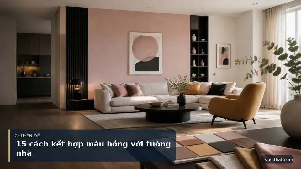 15 cách kết hợp màu hồng với tường nhà