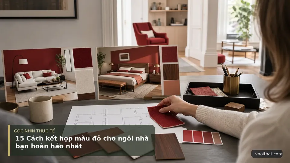 15 Cách kết hợp màu đỏ cho ngôi nhà bạn hoàn hảo nhất — hình minh họa nội thất