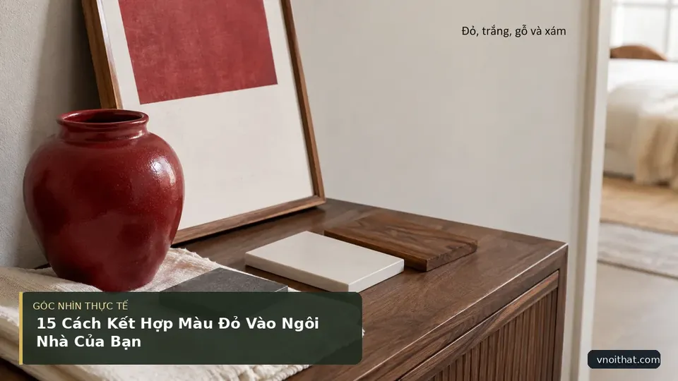 Chi tiết minh họa nội thất trong bài 15 Cách Kết Hợp Màu Đỏ Vào Ngôi Nhà Của Bạn