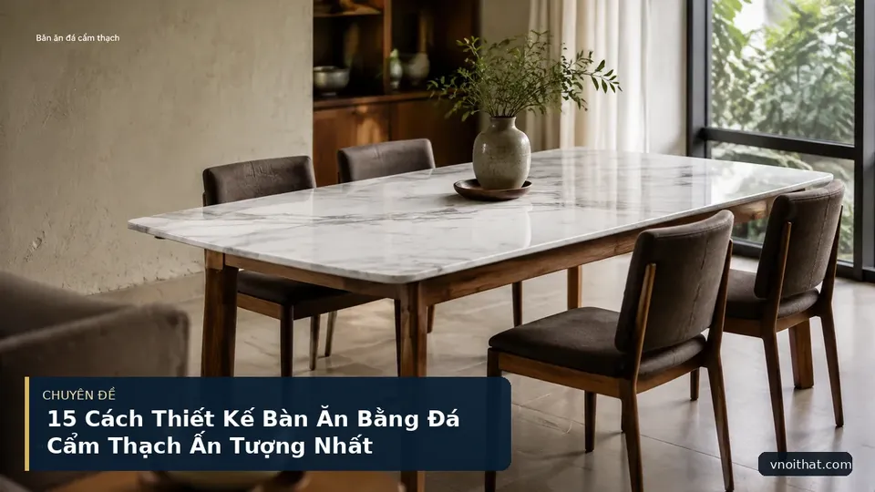 15 Cách Thiết Kế Bàn Ăn Bằng Đá Cẩm Thạch Ấn Tượng Nhất
