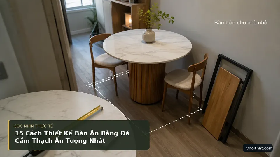 Chi tiết minh họa nội thất trong bài 15 Cách Thiết Kế Bàn Ăn Bằng Đá Cẩm Thạch Ấn Tượng Nhất