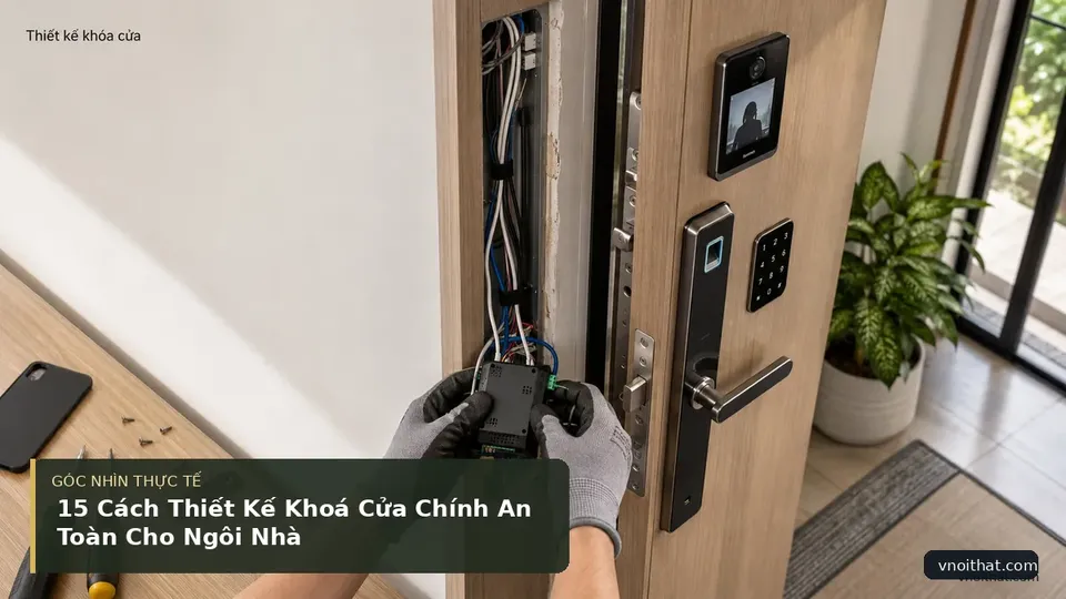 Chi tiết minh họa nội thất trong bài 15 Cách Thiết Kế Khoá Cửa Chính An Toàn Cho Ngôi Nhà