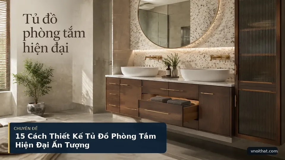 15 Cách Thiết Kế Tủ Đồ Phòng Tắm Hiện Đại Ấn Tượng