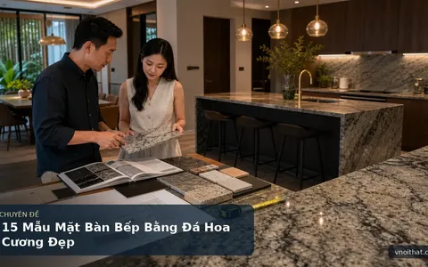 15 Mẫu Mặt Bàn Bếp Bằng Đá Hoa Cương Đẹp