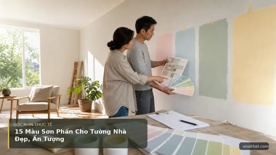15 Màu Sơn Phấn Cho Tường Nhà Đẹp, Ấn Tượng — hình minh họa nội thất