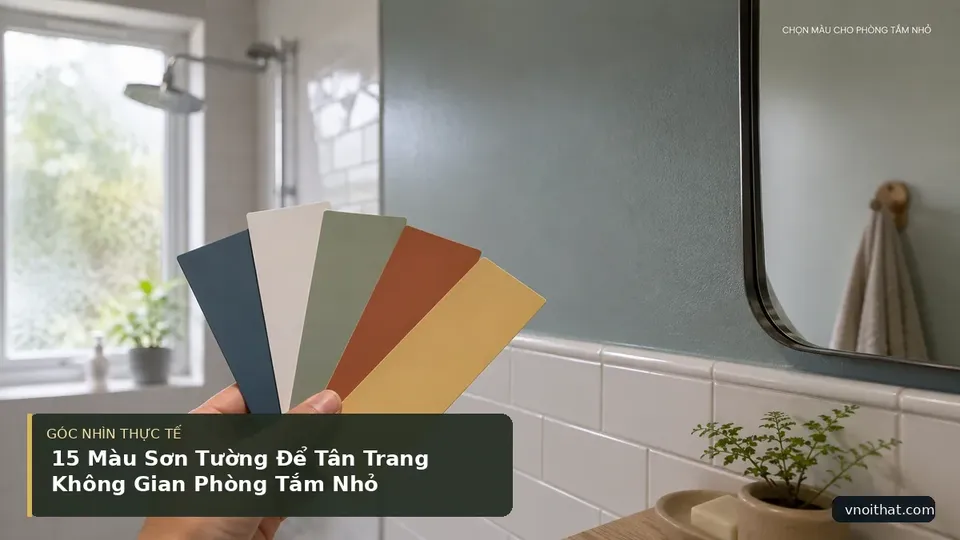 Chi tiết minh họa nội thất trong bài 15 Màu Sơn Tường Để Tân Trang Không Gian Phòng Tắm Nhỏ