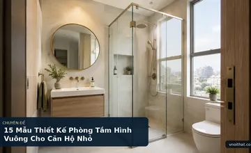 15 Mẫu Thiết Kế Phòng Tắm Hình Vuông Cho Căn Hộ Nhỏ