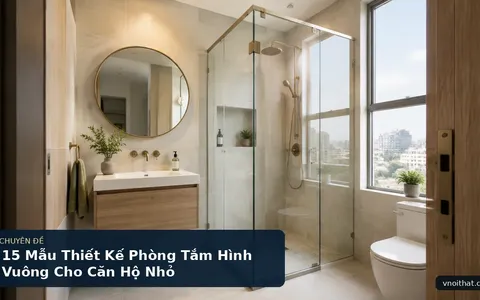 15 Mẫu Thiết Kế Phòng Tắm Hình Vuông Cho Căn Hộ Nhỏ