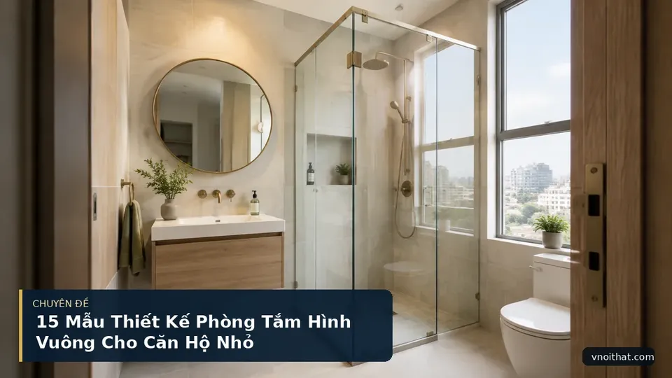15 Mẫu Thiết Kế Phòng Tắm Hình Vuông Cho Căn Hộ Nhỏ