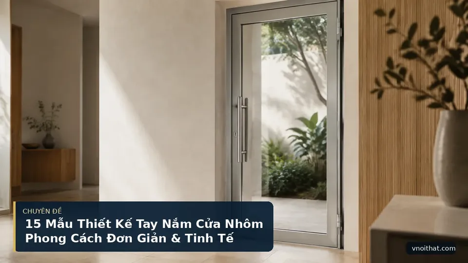 15 Mẫu Thiết Kế Tay Nắm Cửa Nhôm Phong Cách Đơn Giản & Tinh Tế