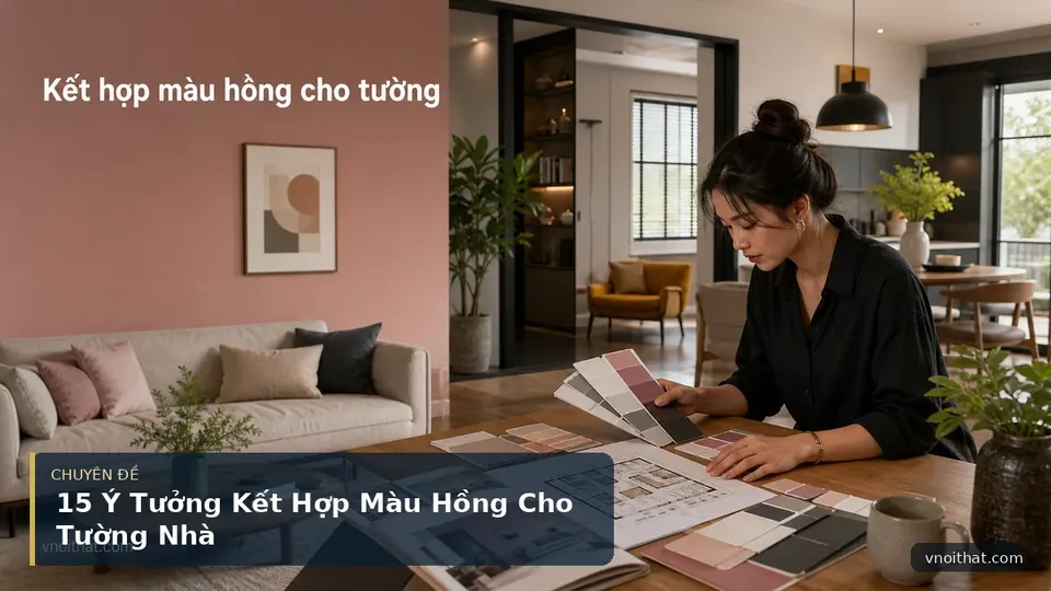 15 Ý Tưởng Kết Hợp Màu Hồng Cho Tường Nhà