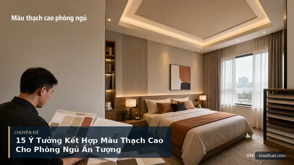 15 Ý Tưởng Kết Hợp Màu Thạch Cao Cho Phòng Ngủ Ấn Tượng