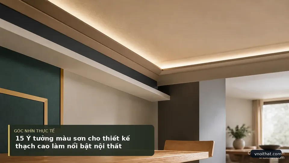 Chi tiết minh họa nội thất trong bài 15 Ý tưởng màu sơn cho thiết kế thạch cao làm nổi bật nội thất