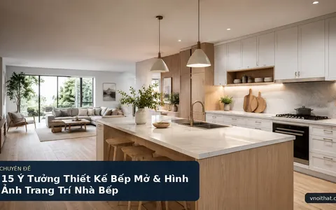 15 Ý Tưởng Thiết Kế Bếp Mở & Hình Ảnh Trang Trí Nhà Bếp