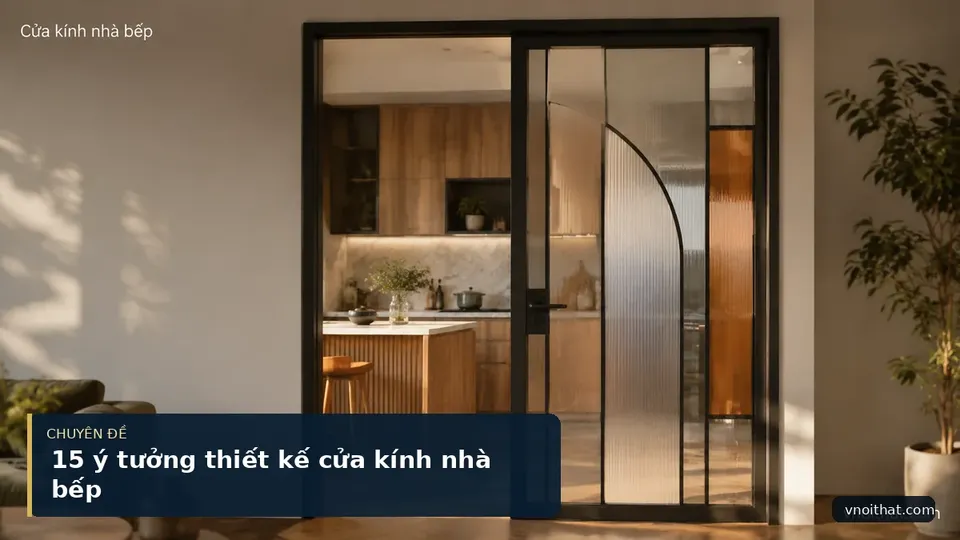 15 ý tưởng thiết kế cửa kính nhà bếp