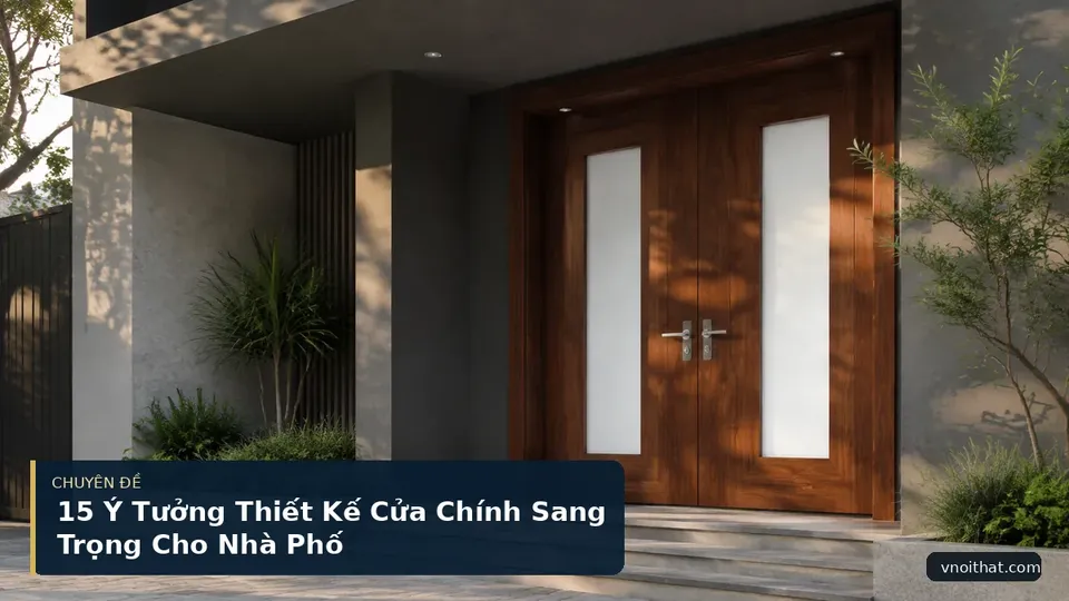 15 Ý Tưởng Thiết Kế Cửa Chính Sang Trọng Cho Nhà Phố