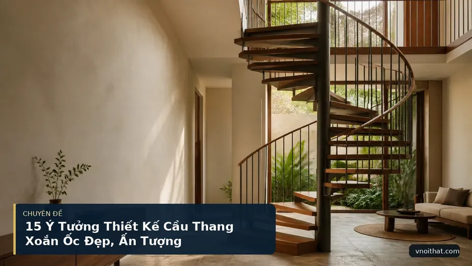 15 Ý Tưởng Thiết Kế Cầu Thang Xoắn Ốc Đẹp, Ấn Tượng