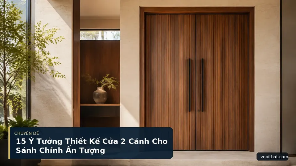 15 Ý Tưởng Thiết Kế Cửa 2 Cánh Cho Sảnh Chính Ấn Tượng