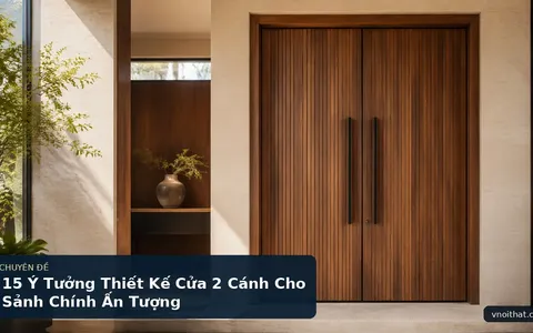 15 Ý Tưởng Thiết Kế Cửa 2 Cánh Cho Sảnh Chính Ấn Tượng