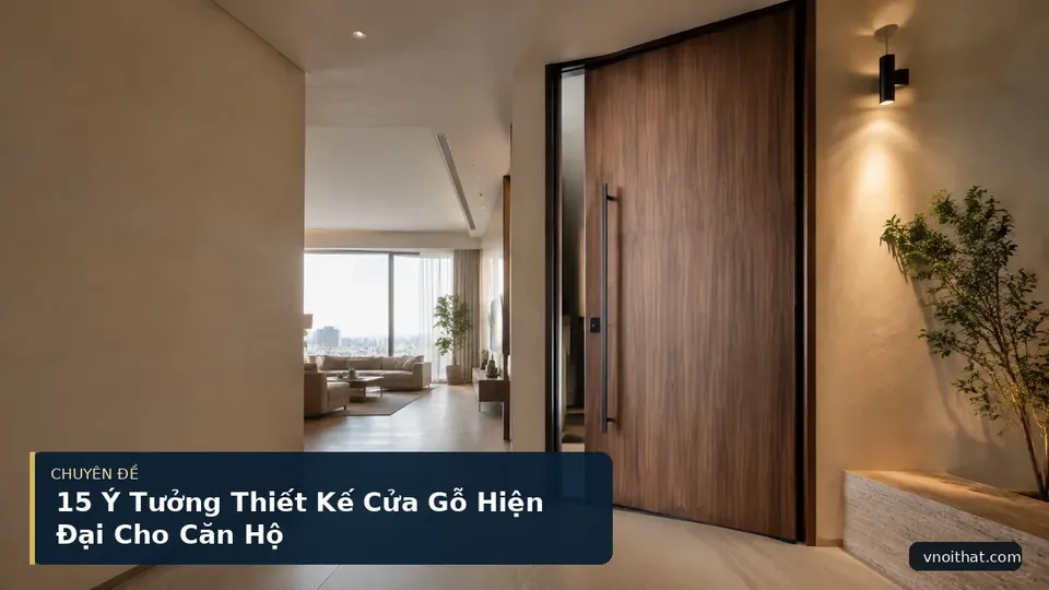 15 Ý Tưởng Thiết Kế Cửa Gỗ Hiện Đại Cho Căn Hộ
