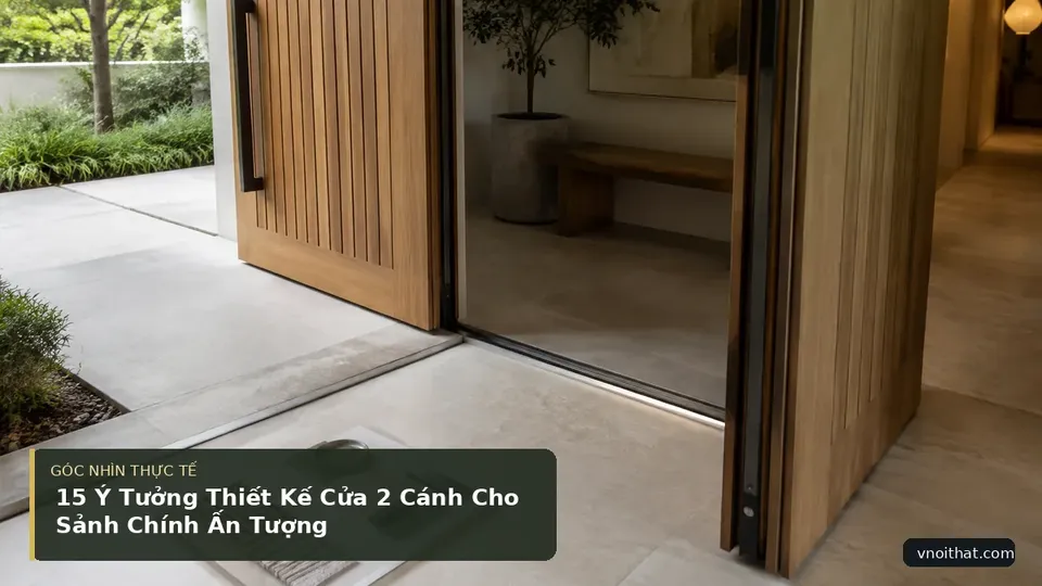 Chi tiết minh họa nội thất trong bài 15 Ý Tưởng Thiết Kế Cửa 2 Cánh Cho Sảnh Chính Ấn Tượng