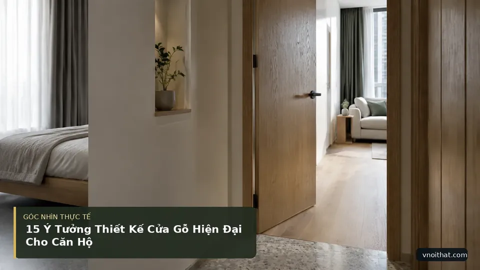 Chi tiết minh họa nội thất trong bài 15 Ý Tưởng Thiết Kế Cửa Gỗ Hiện Đại Cho Căn Hộ