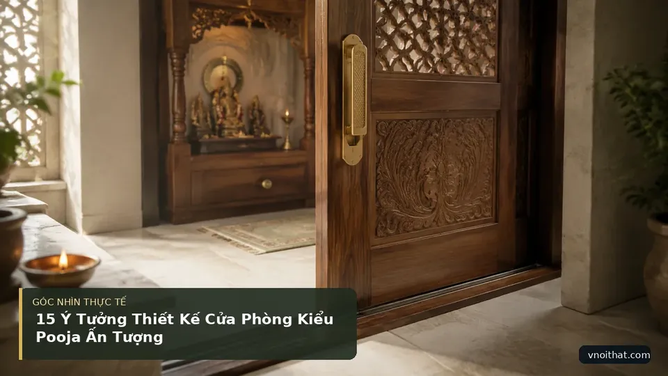 Chi tiết minh họa nội thất trong bài 15 Ý Tưởng Thiết Kế Cửa Phòng Kiểu Pooja Ấn Tượng