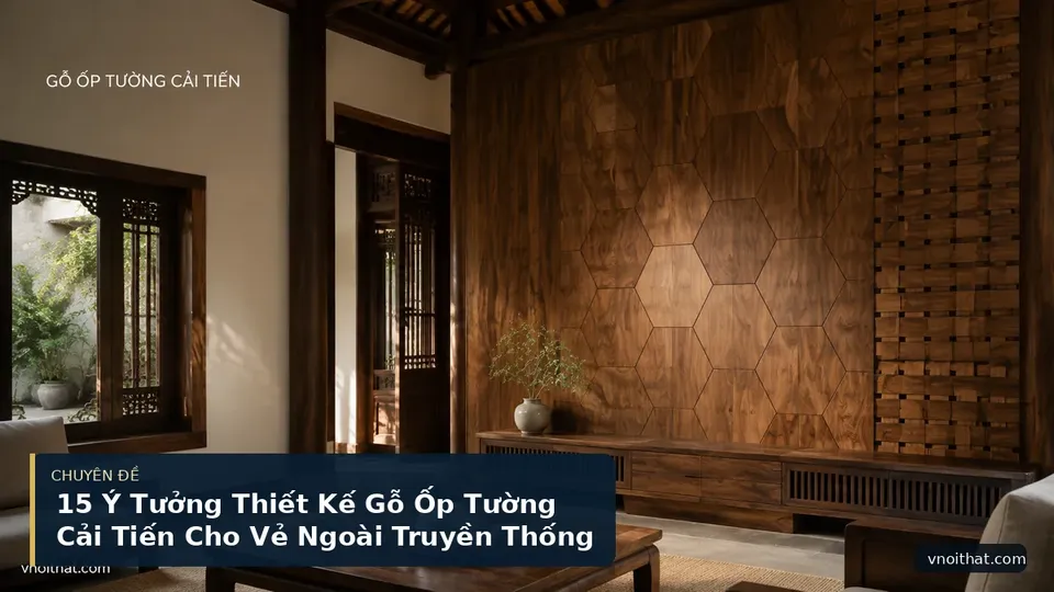 15 Ý Tưởng Thiết Kế Gỗ Ốp Tường Cải Tiến Cho Vẻ Ngoài Truyền Thống