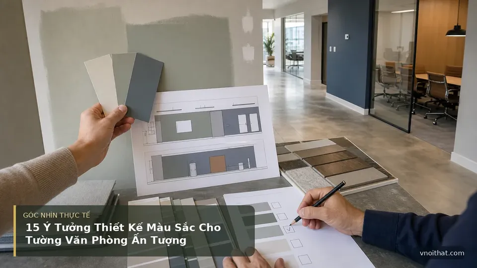 15 Ý Tưởng Thiết Kế Màu Sắc Cho Tường Văn Phòng Ấn Tượng — hình minh họa nội thất