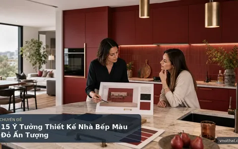 15 Ý Tưởng Thiết Kế Nhà Bếp Màu Đỏ Ấn Tượng
