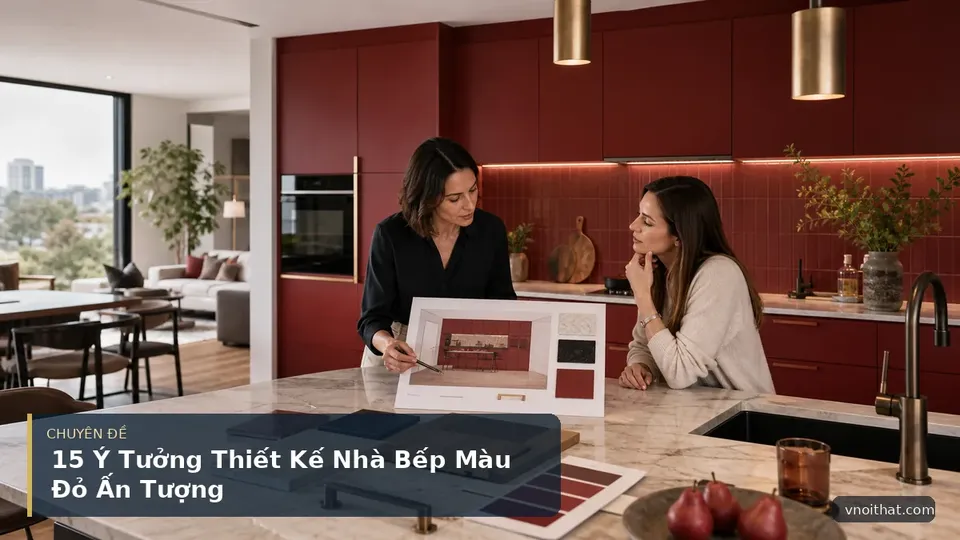 15 Ý Tưởng Thiết Kế Nhà Bếp Màu Đỏ Ấn Tượng