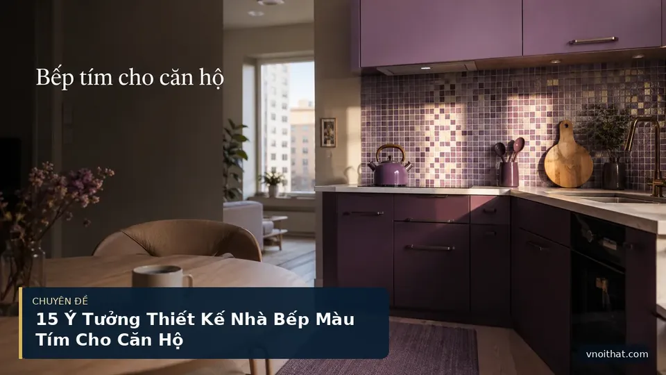 15 Ý Tưởng Thiết Kế Nhà Bếp Màu Tím Cho Căn Hộ
