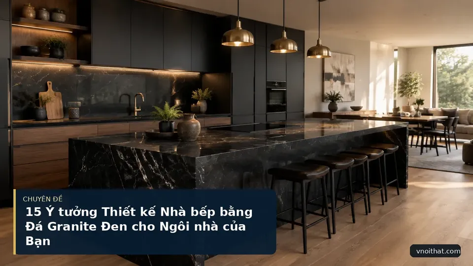 15 Ý tưởng Thiết kế Nhà bếp bằng Đá Granite Đen cho Ngôi nhà của Bạn