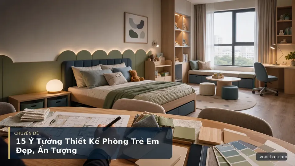 15 Ý Tưởng Thiết Kế Phòng Trẻ Em Đẹp, Ấn Tượng