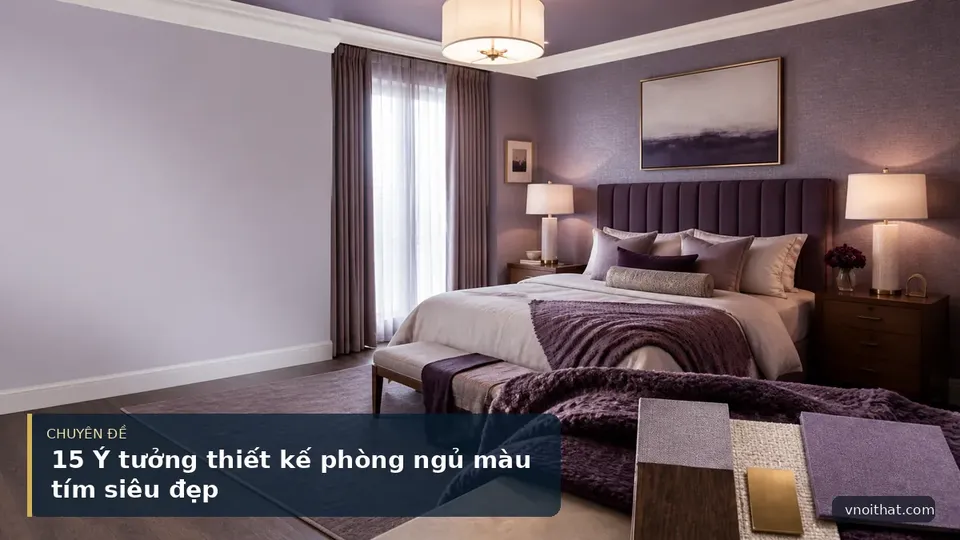 15 Ý tưởng thiết kế phòng ngủ màu tím siêu đẹp