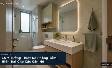 15 Ý Tưởng Thiết Kế Phòng Tắm Hiện Đại Cho Các Căn Hộ