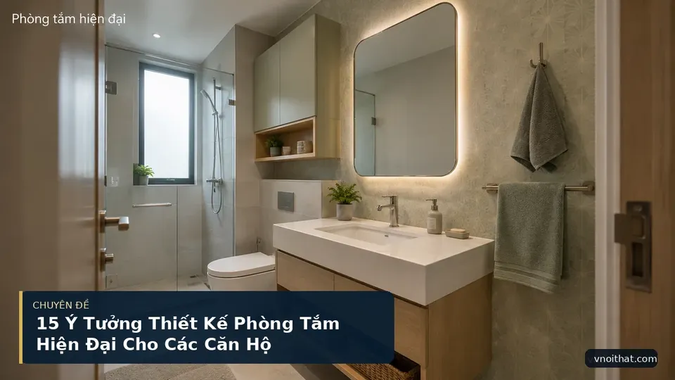 15 Ý Tưởng Thiết Kế Phòng Tắm Hiện Đại Cho Các Căn Hộ