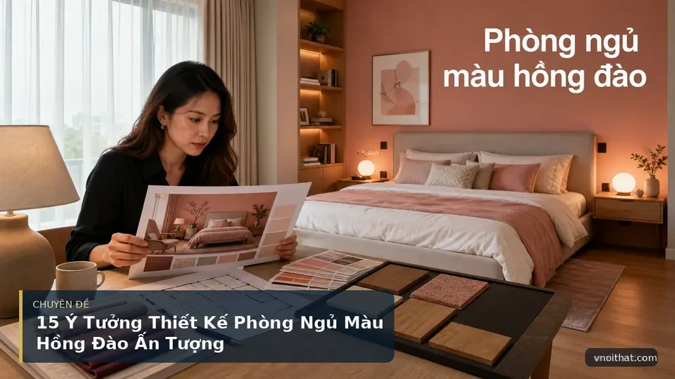15 Ý Tưởng Thiết Kế Phòng Ngủ Màu Hồng Đào Ấn Tượng