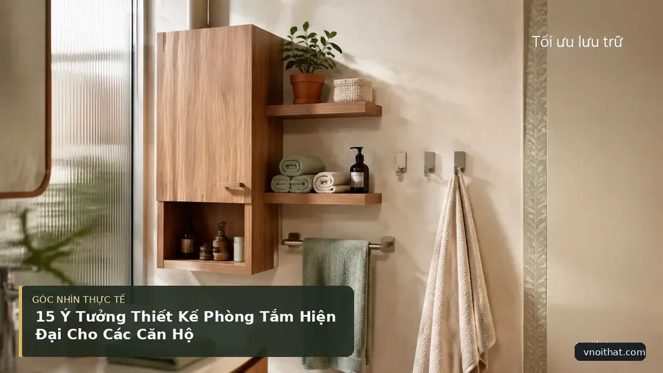 Chi tiết minh họa nội thất trong bài 15 Ý Tưởng Thiết Kế Phòng Tắm Hiện Đại Cho Các Căn Hộ