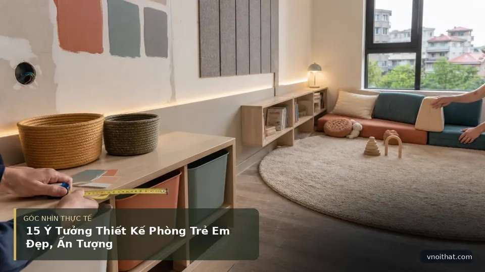 15 Ý Tưởng Thiết Kế Phòng Trẻ Em Đẹp, Ấn Tượng — hình minh họa nội thất