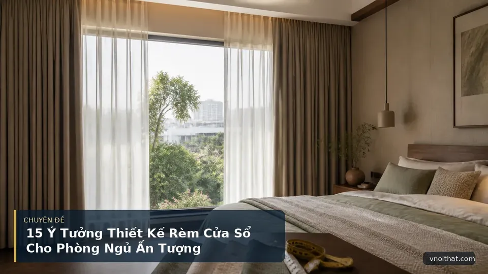 15 Ý Tưởng Thiết Kế Rèm Cửa Sổ Cho Phòng Ngủ Ấn Tượng