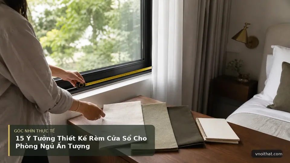 15 Ý Tưởng Thiết Kế Rèm Cửa Sổ Cho Phòng Ngủ Ấn Tượng — hình minh họa nội thất