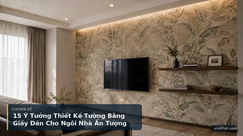 15 Ý Tưởng Thiết Kế Tường Bằng Giấy Dán Cho Ngôi Nhà Ấn Tượng