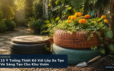 15 Ý Tưởng Thiết Kế Với Lốp Xe Tạo Vẻ Sáng Tạo Cho Khu Vườn