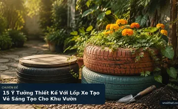 15 Ý Tưởng Thiết Kế Với Lốp Xe Tạo Vẻ Sáng Tạo Cho Khu Vườn