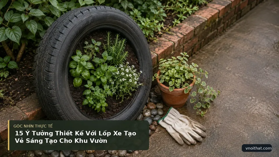 Chi tiết minh họa nội thất trong bài 15 Ý Tưởng Thiết Kế Với Lốp Xe Tạo Vẻ Sáng Tạo Cho Khu Vườn