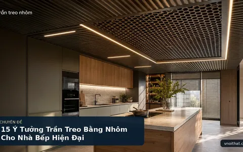 15 Ý Tưởng Trần Treo Bằng Nhôm Cho Nhà Bếp Hiện Đại