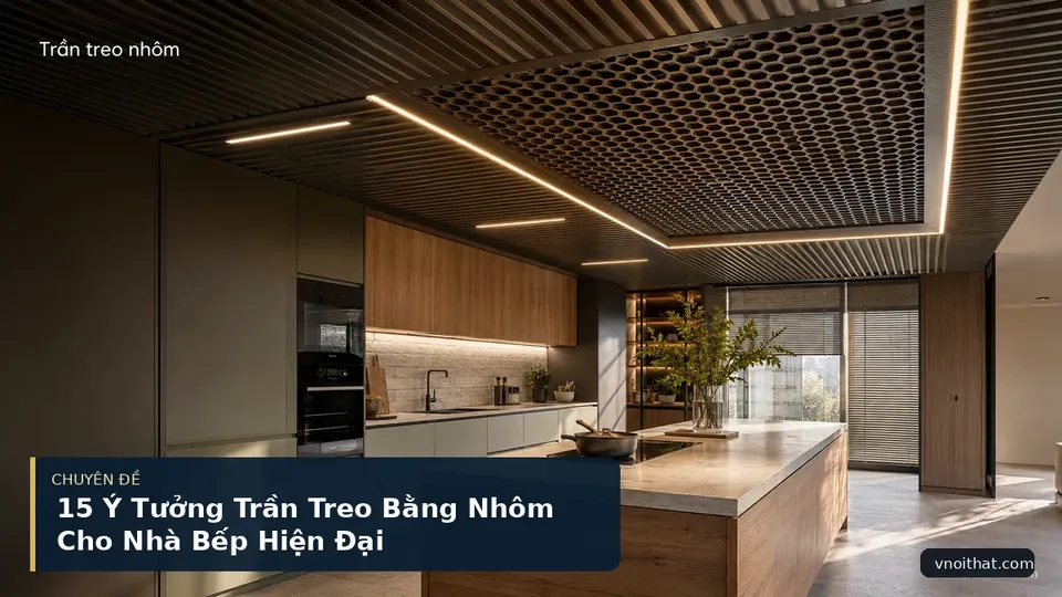 15 Ý Tưởng Trần Treo Bằng Nhôm Cho Nhà Bếp Hiện Đại